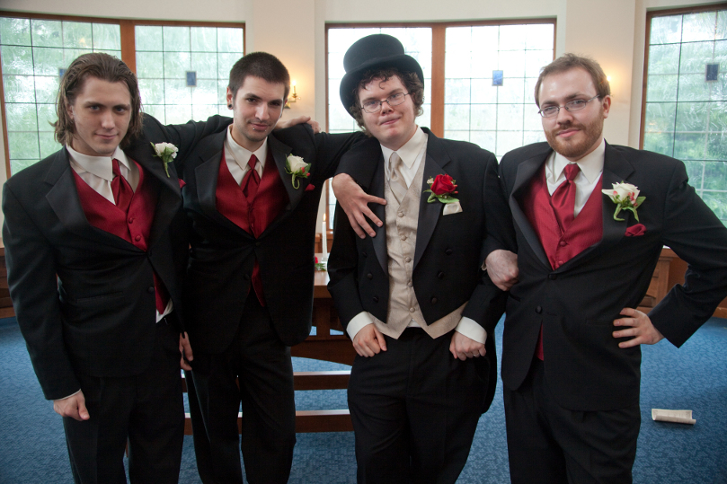 Matt, Miles, myself, and Jay at my wedding