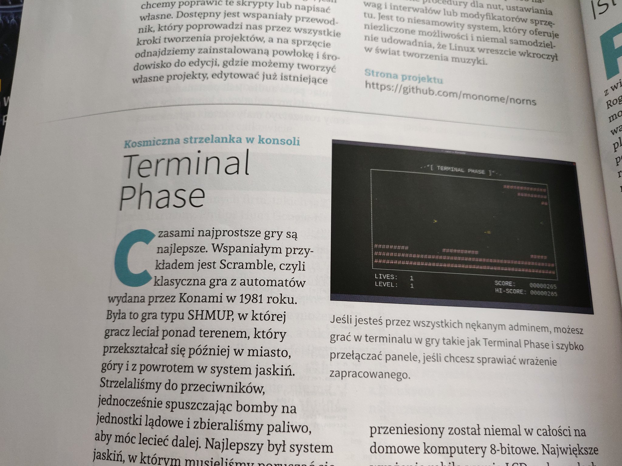 Terminal Phase featured in Polish version of Linux Magazine